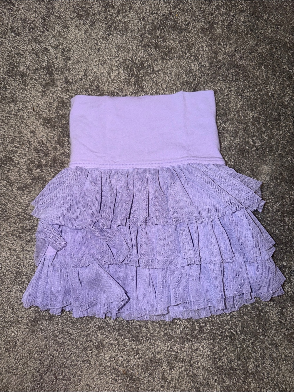 1989 Place Lavender Tiered Ruffle Skirt